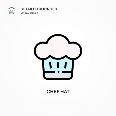 Şef şapka vektör simgesi. Modern vektör illüstrasyon kavramları. Düzenlemesi ve kişiselleştirmesi kolay.