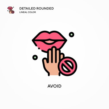 Vektör simgesinden uzak dur. Modern vektör illüstrasyon kavramları. Düzenlemesi ve kişiselleştirmesi kolay.