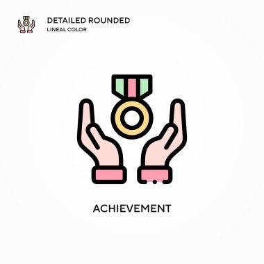 Başarı vektör simgesi. Modern vektör illüstrasyon kavramları. Düzenlemesi ve kişiselleştirmesi kolay.