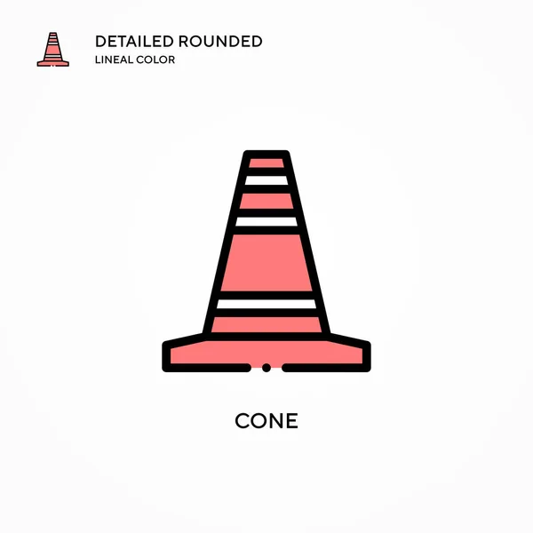 Cone Vectoricoon Moderne Vector Illustratie Concepten Eenvoudig Bewerken Aan Passen — Stockvector