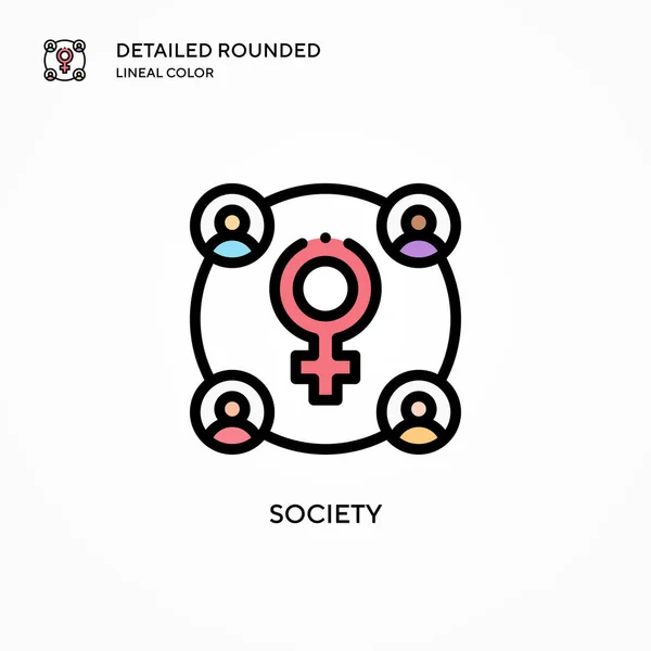 Society vector icon. Modern vector illustration concepts. Easy to edit and customize.