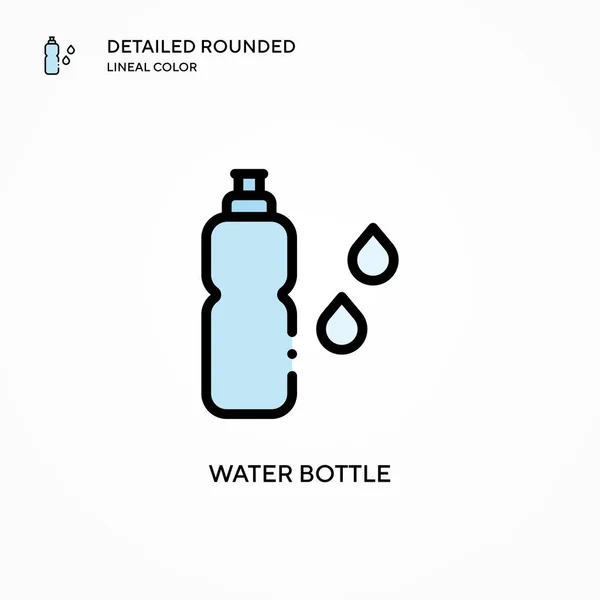 Icono Vector Botella Agua Conceptos Modernos Ilustración Vectorial Fácil Editar — Vector de stock