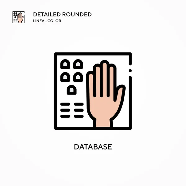 データベースベクトルアイコン 現代のベクトル図の概念 編集とカスタマイズが簡単 — ストックベクタ