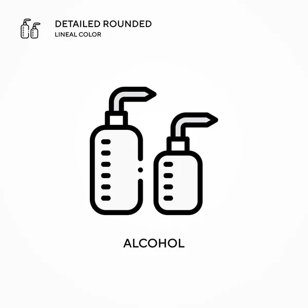 Icono Vector Alcohol Conceptos Modernos Ilustración Vectorial Fácil Editar Personalizar — Vector de stock