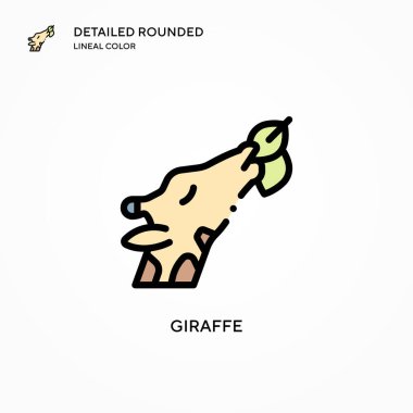 Zürafa vektör ikonu. Modern vektör illüstrasyon kavramları. Düzenlemesi ve kişiselleştirmesi kolay.