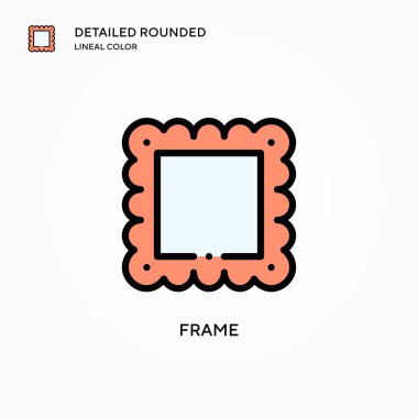 Çerçeve vektör simgesi. Modern vektör illüstrasyon kavramları. Düzenlemesi ve kişiselleştirmesi kolay.