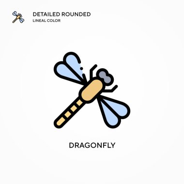 Yusufçuk vektör simgesi. Modern vektör illüstrasyon kavramları. Düzenlemesi ve kişiselleştirmesi kolay.