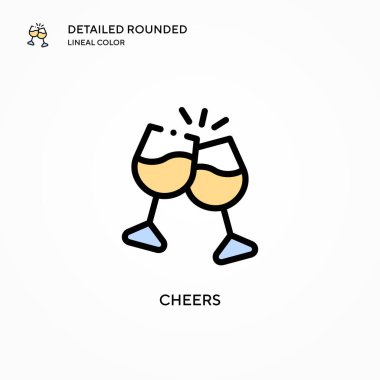 Şerefe vektör ikonu. Modern vektör illüstrasyon kavramları. Düzenlemesi ve kişiselleştirmesi kolay.