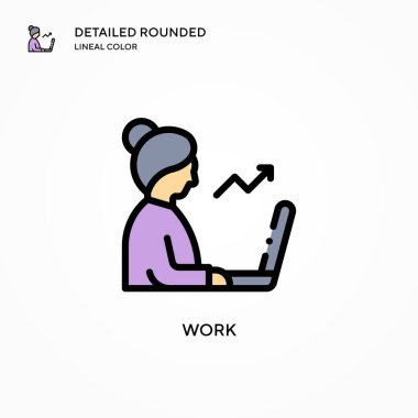 İş vektör simgesi. Modern vektör illüstrasyon kavramları. Düzenlemesi ve kişiselleştirmesi kolay.