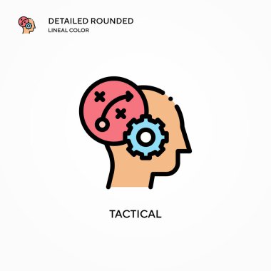 Taktik vektör simgesi. Modern vektör illüstrasyon kavramları. Düzenlemesi ve kişiselleştirmesi kolay.