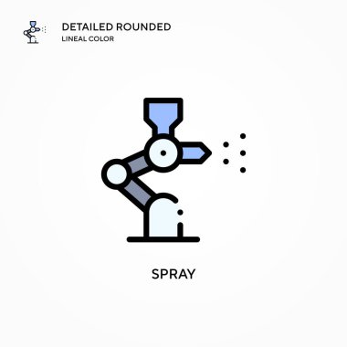 Sprey vektör simgesi. Modern vektör illüstrasyon kavramları. Düzenlemesi ve kişiselleştirmesi kolay.