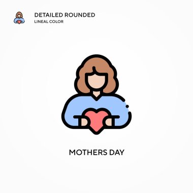 Anneler Günü vektör simgesi. Modern vektör illüstrasyon kavramları. Düzenlemesi ve kişiselleştirmesi kolay.