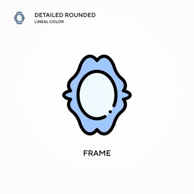 Çerçeve vektör simgesi. Modern vektör illüstrasyon kavramları. Düzenlemesi ve kişiselleştirmesi kolay.