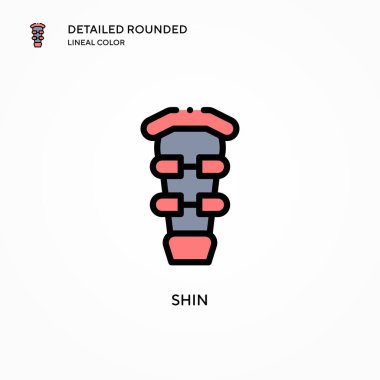 Shin vektör simgesi. Modern vektör illüstrasyon kavramları. Düzenlemesi ve kişiselleştirmesi kolay.