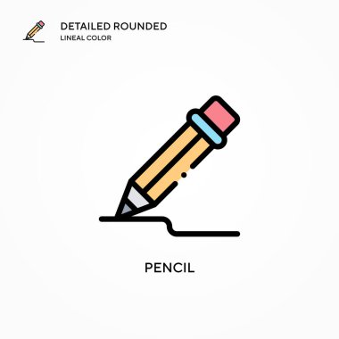 Kalem vektör simgesi. Modern vektör illüstrasyon kavramları. Düzenlemesi ve kişiselleştirmesi kolay.