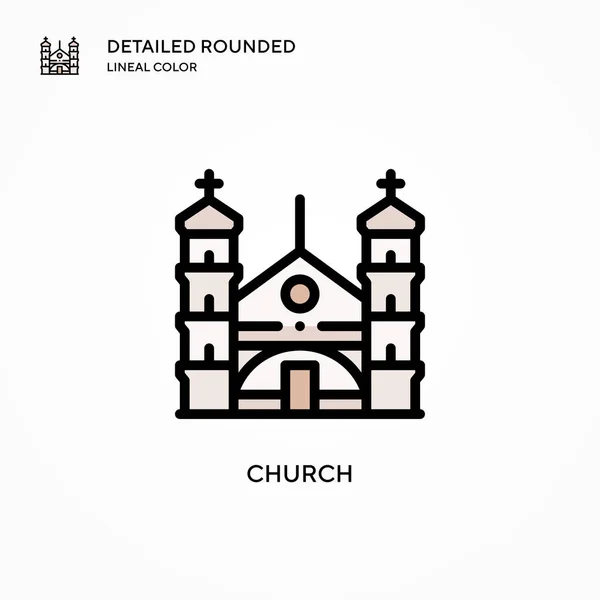 Church Vector Icon Modern Vector Illustration Concepts Easy Edit Customize — Stock Vector