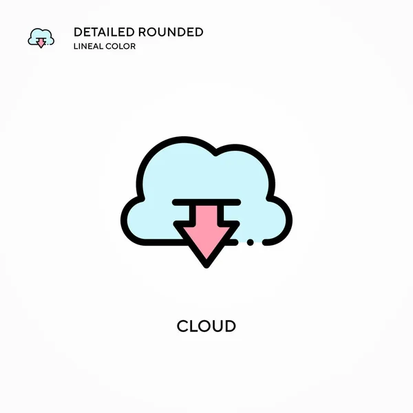 Cloud Vector Icoon Moderne Vector Illustratie Concepten Eenvoudig Bewerken Aan — Stockvector