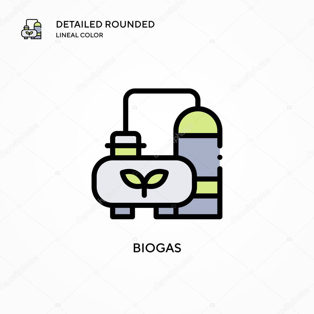 Biogas vector icon. Modern vector illustration concepts. Easy to edit and customize.