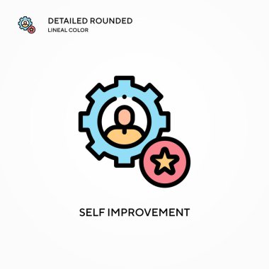 Kişisel gelişim vektör simgesi. Modern vektör illüstrasyon kavramları. Düzenlemesi ve kişiselleştirmesi kolay.