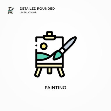 Vektör simgesi boyanıyor. Modern vektör illüstrasyon kavramları. Düzenlemesi ve kişiselleştirmesi kolay.