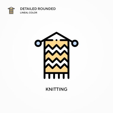 Örgü vektör simgesi. Modern vektör illüstrasyon kavramları. Düzenlemesi ve kişiselleştirmesi kolay.