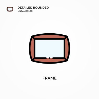 Çerçeve vektör simgesi. Modern vektör illüstrasyon kavramları. Düzenlemesi ve kişiselleştirmesi kolay.