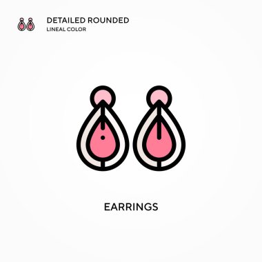 Küpe vektör ikonu. Modern vektör illüstrasyon kavramları. Düzenlemesi ve kişiselleştirmesi kolay.