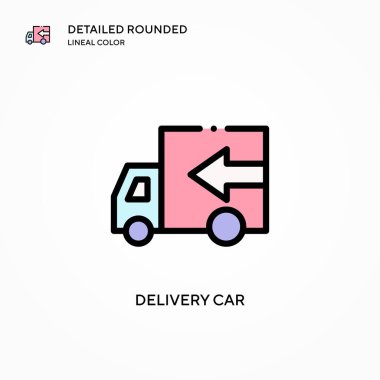Taşıma aracı vektör simgesi. Modern vektör illüstrasyon kavramları. Düzenlemesi ve kişiselleştirmesi kolay.