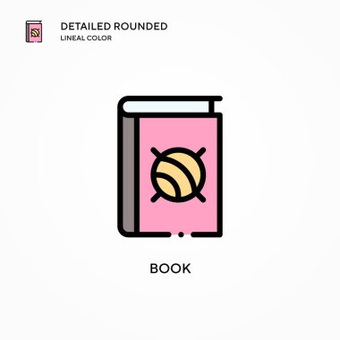 Kitap vektör simgesi. Modern vektör illüstrasyon kavramları. Düzenlemesi ve kişiselleştirmesi kolay.