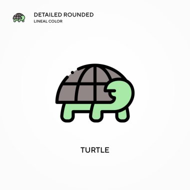 Kaplumbağa vektör simgesi. Modern vektör illüstrasyon kavramları. Düzenlemesi ve kişiselleştirmesi kolay.