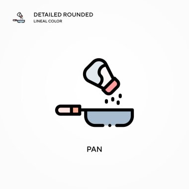 Pan vektör simgesi. Modern vektör illüstrasyon kavramları. Düzenlemesi ve kişiselleştirmesi kolay.