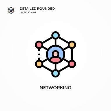 Ağ vektör simgesi. Modern vektör illüstrasyon kavramları. Düzenlemesi ve kişiselleştirmesi kolay.