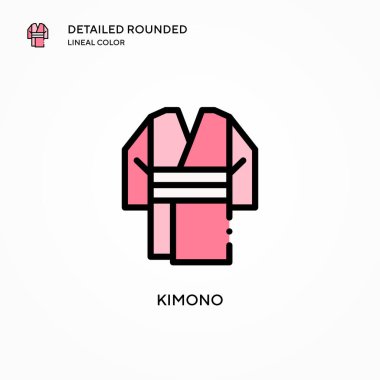 Kimono vektör simgesi. Modern vektör illüstrasyon kavramları. Düzenlemesi ve kişiselleştirmesi kolay.