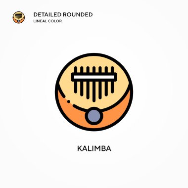 Kalimba vektör simgesi. Modern vektör illüstrasyon kavramları. Düzenlemesi ve kişiselleştirmesi kolay.