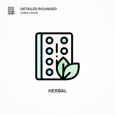 Bitkisel vektör ikonu. Modern vektör illüstrasyon kavramları. Düzenlemesi ve kişiselleştirmesi kolay.