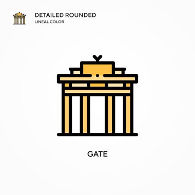 Geçit vektör simgesi. Modern vektör illüstrasyon kavramları. Düzenlemesi ve kişiselleştirmesi kolay.