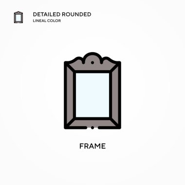 Çerçeve vektör simgesi. Modern vektör illüstrasyon kavramları. Düzenlemesi ve kişiselleştirmesi kolay.