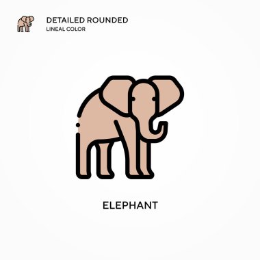 Fil vektör simgesi. Modern vektör illüstrasyon kavramları. Düzenlemesi ve kişiselleştirmesi kolay.