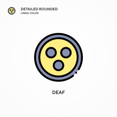 Sağır vektör simgesi. Modern vektör illüstrasyon kavramları. Düzenlemesi ve kişiselleştirmesi kolay.