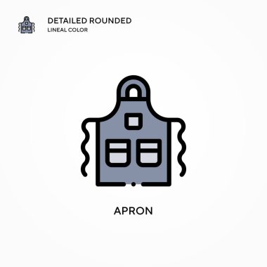 Önlük vektör simgesi. Modern vektör illüstrasyon kavramları. Düzenlemesi ve kişiselleştirmesi kolay.