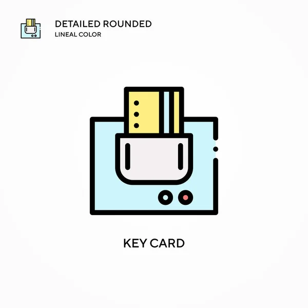 Εικονίδιο Φορέα Κάρτας Κλειδιού Σύγχρονες Έννοιες Διανυσματικής Απεικόνισης Εύκολο Επεξεργαστείτε — Διανυσματικό Αρχείο