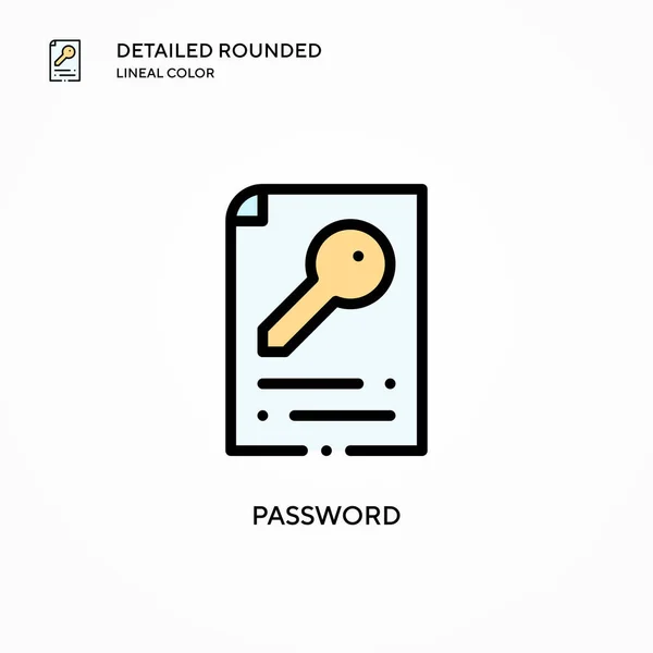 Icona Vettoriale Password Concetti Moderni Illustrazione Vettoriale Facile Modificare Personalizzare — Vettoriale Stock