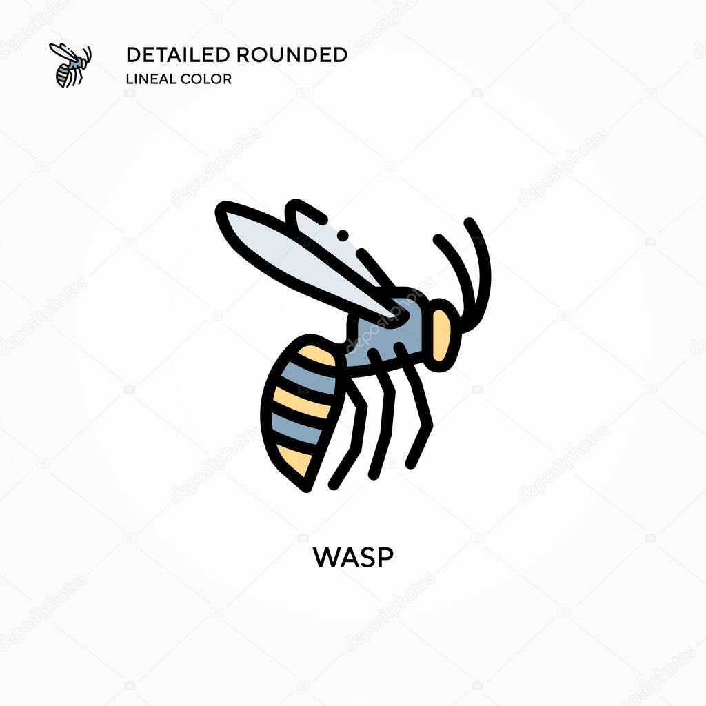 Wasp vector icon. Modern vector illustration concepts. Easy to edit and customize.