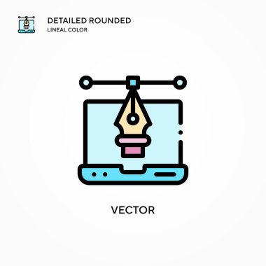 Vektör vektör simgesi. Modern vektör illüstrasyon kavramları. Düzenlemesi ve kişiselleştirmesi kolay.