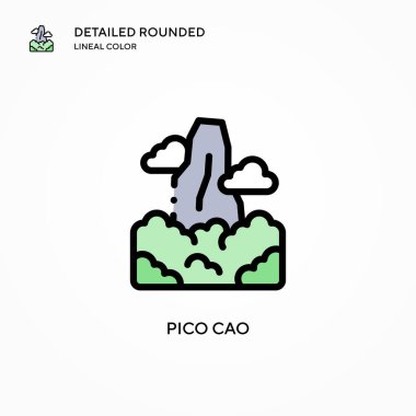 Pico cao vektör simgesi. Modern vektör illüstrasyon kavramları. Düzenlemesi ve kişiselleştirmesi kolay.