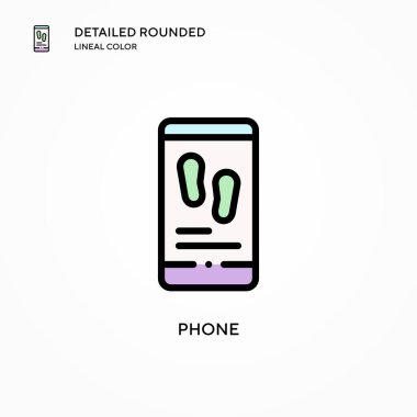 Telefon vektör simgesi. Modern vektör illüstrasyon kavramları. Düzenlemesi ve kişiselleştirmesi kolay.