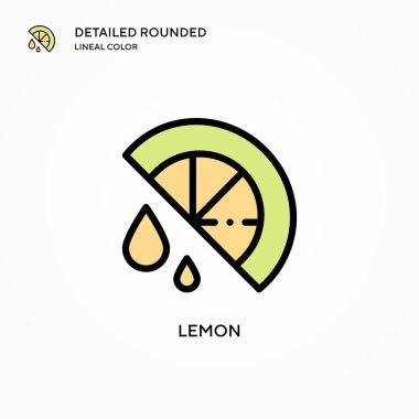 Limon vektör simgesi. Modern vektör illüstrasyon kavramları. Düzenlemesi ve kişiselleştirmesi kolay.