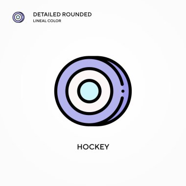 Hokey vektör simgesi. Modern vektör illüstrasyon kavramları. Düzenlemesi ve kişiselleştirmesi kolay.