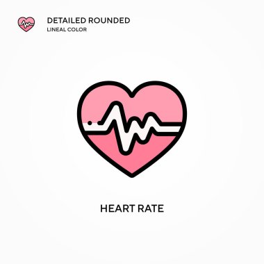 Kalp atış hızı vektör simgesi. Modern vektör illüstrasyon kavramları. Düzenlemesi ve kişiselleştirmesi kolay.