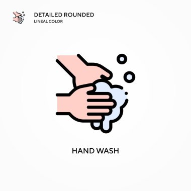 El yıkama vektör simgesi. Modern vektör illüstrasyon kavramları. Düzenlemesi ve kişiselleştirmesi kolay.